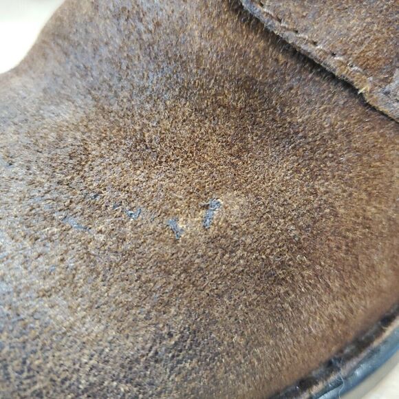 Born Women's 10M Jolene Boot Block Heel Oxford Brown Leather Shootie Lace Up - Picture 4 of 13